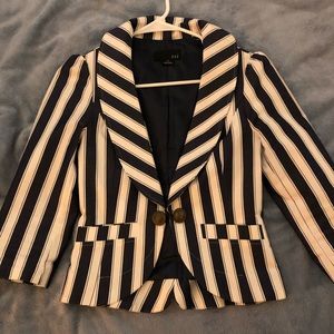 Navy and white blazer